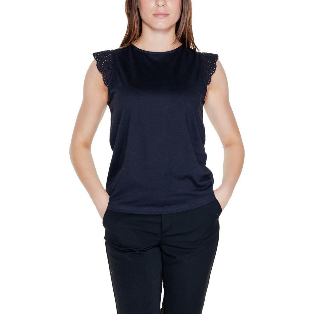 Vero Moda Black Recycled Cotton Tops & T-Shirt Vero Moda Tan