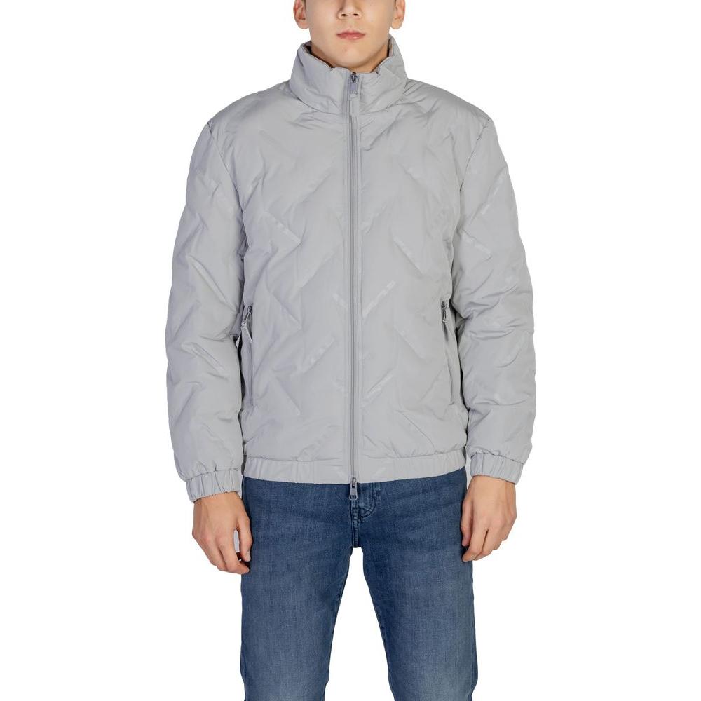 Antony Morato Gray Polyester Jacket for Men - Fall/Winter Collection, 100% Polyester, Fashionable and Warm Coats.