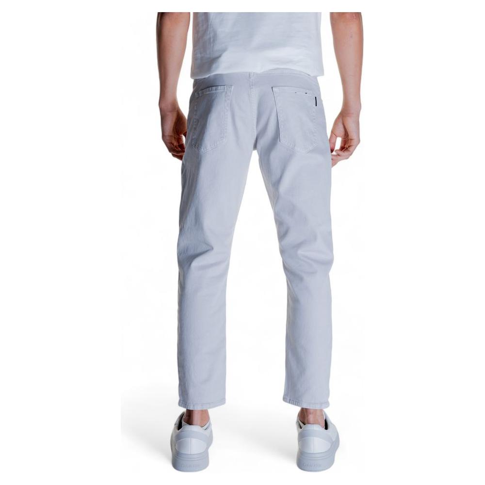 Back view of Antony Morato gray cotton jeans, 98% cotton, 2% elastane, featuring classic design from men's collection.