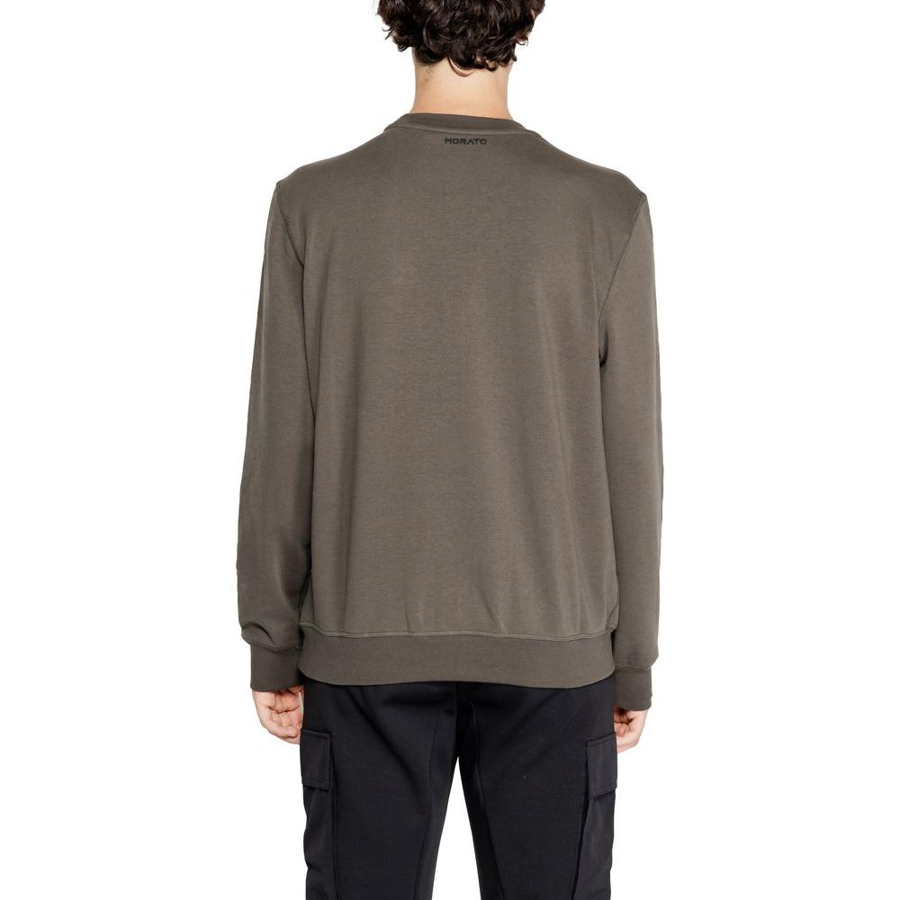 Back view of Antony Morato green cotton sweater for men, fall/winter collection, 67% cotton, casual wear
