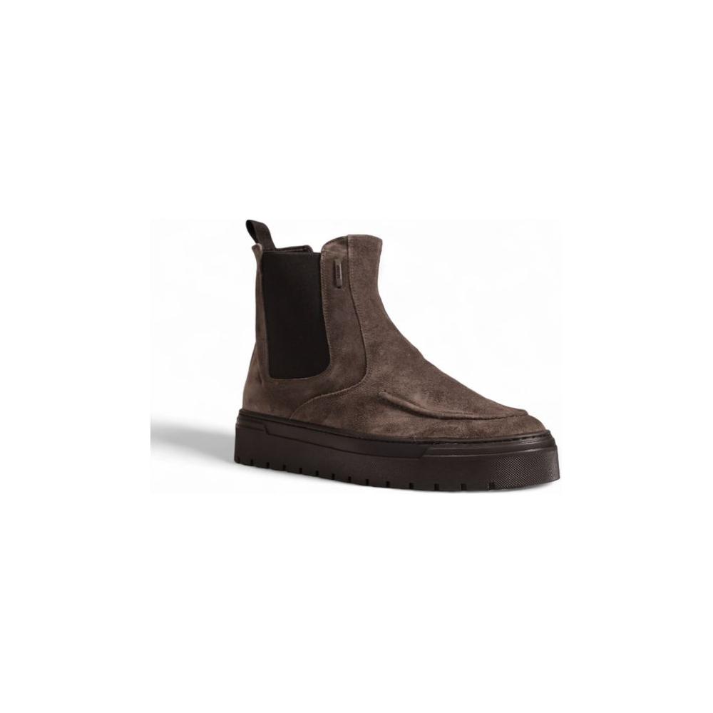 Antony Morato men's gray suede leather boot, fall/winter collection, featuring 100% suede with sleek design.