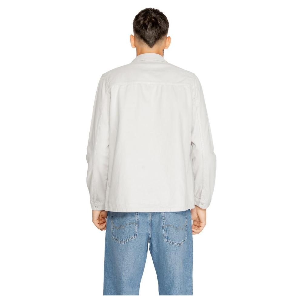 Back view of Antony Morato Gray Cotton Shirt from Men's Fall/Winter Collection, made of 100% cotton.