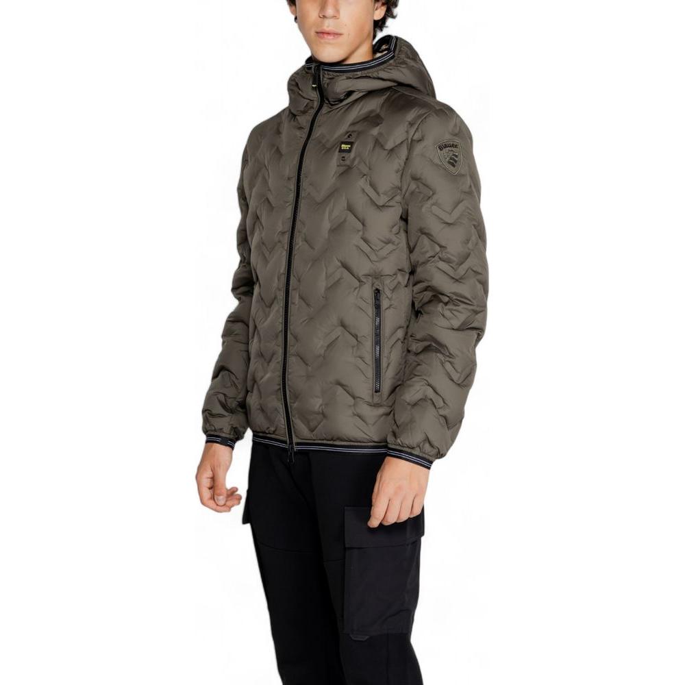 Blauer green polyethylene jacket for men, fall/winter collection, 100% polyurethane, stylish and warm outerwear.