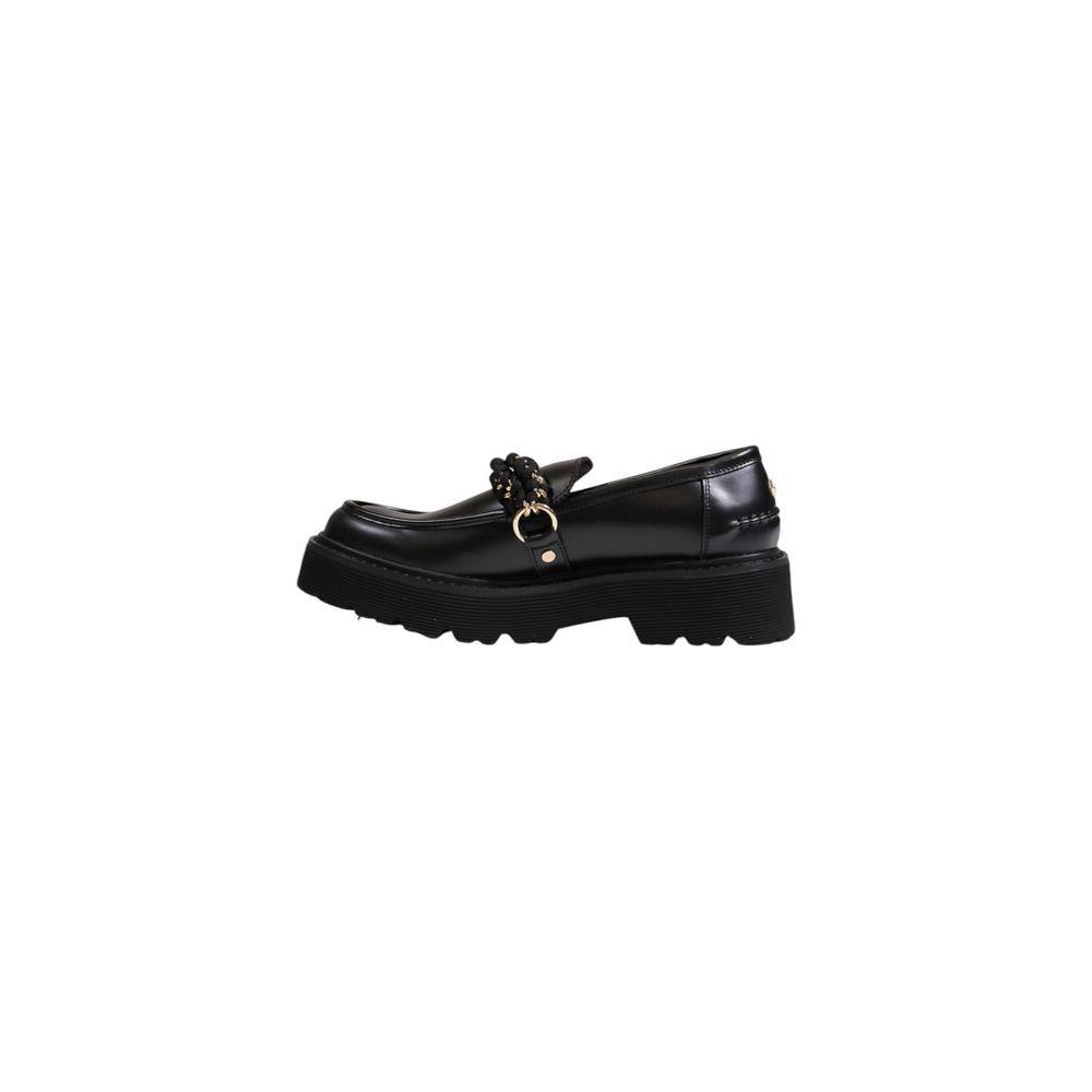 Cult Black Leather Flat Shoe Cult Black