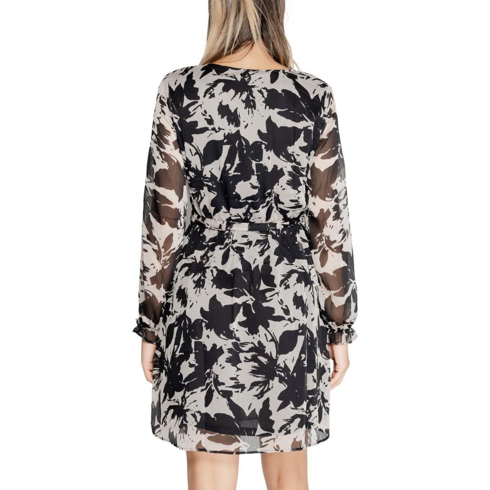 Jacqueline De Yong Black Recycled Polyester Dress Jacqueline De Yong Gray
