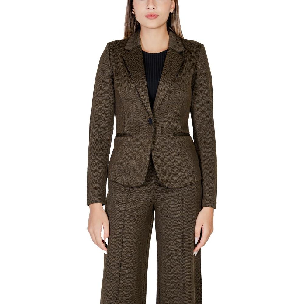 ICHI Green Polyester Suits & Blazer ICHI Dark Slate Gray