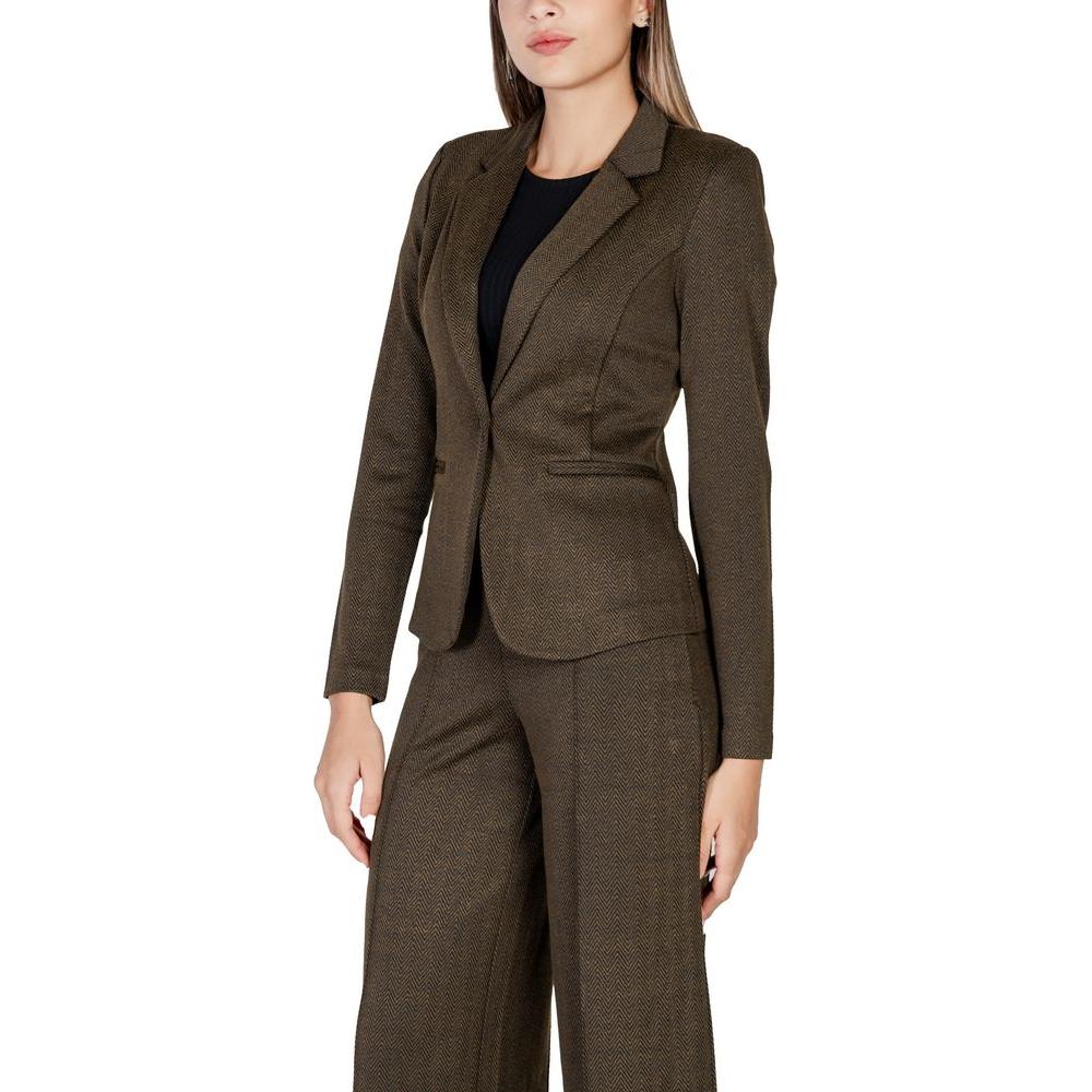 ICHI Green Polyester Suits & Blazer ICHI Dark Slate Gray