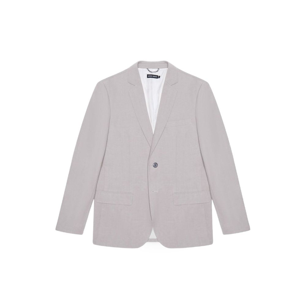Antony Morato gray Tencel suit jacket for men with regular fit, perfect for business meetings and formal occasions.
