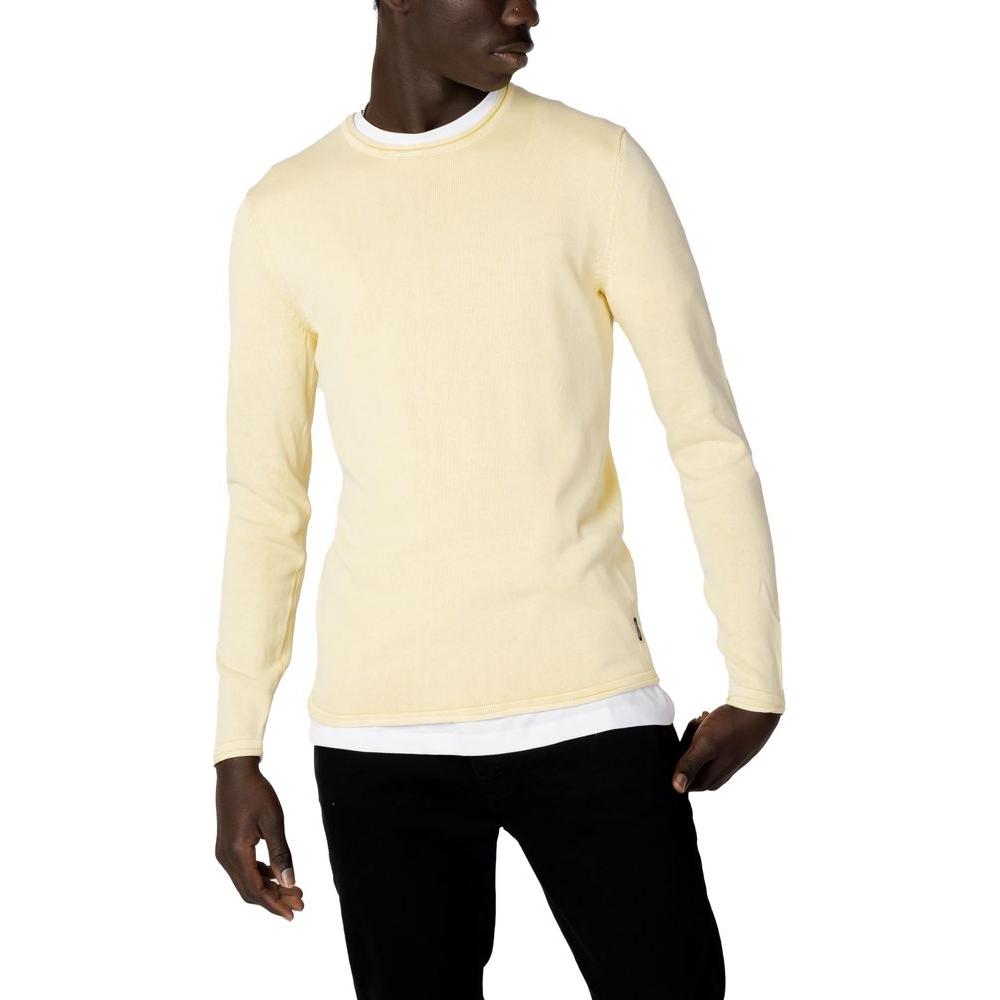 Only & Sons yellow cotton jersey t-shirt for men, spring/summer collection, 100% cotton, casual wear, long sleeves