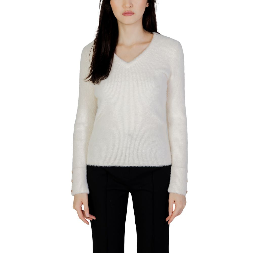 Morgan De Toi Cream Polyamide Sweater Morgan De Toi Black