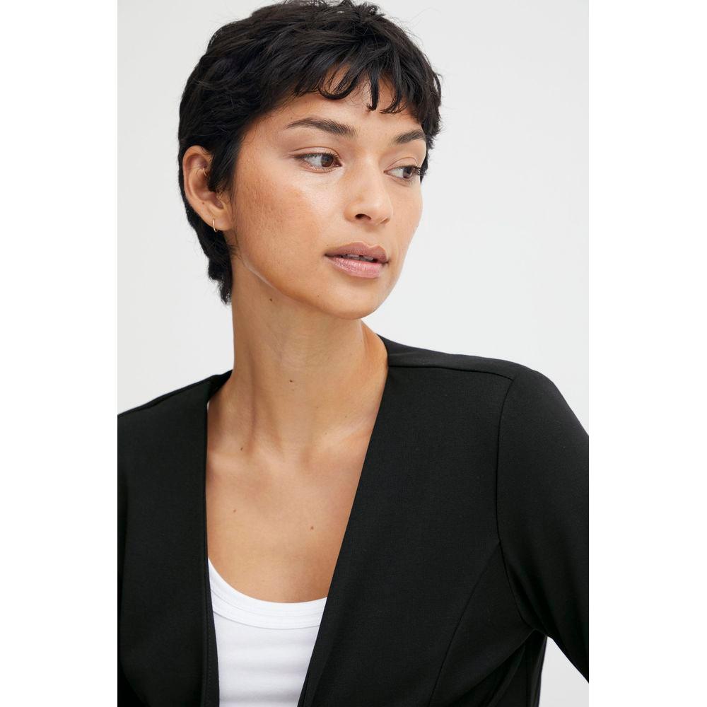 ICHI Black Polyester Suits & Blazer ICHI Light Gray