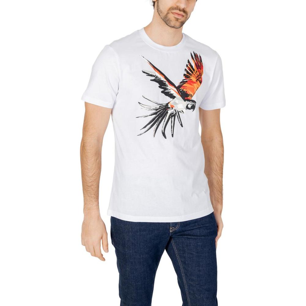 Antony Morato White Cotton T-Shirt Antony Morato Dark Slate Gray