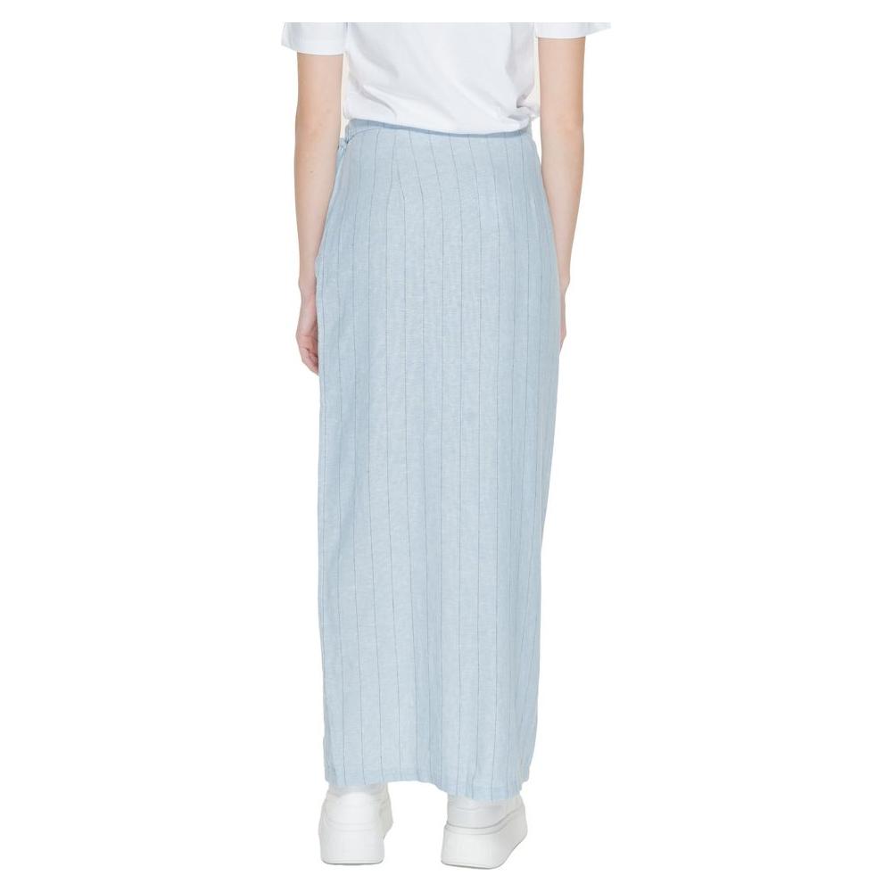 Vero Moda Light Blue Linen Skirt Vero Moda Light Gray