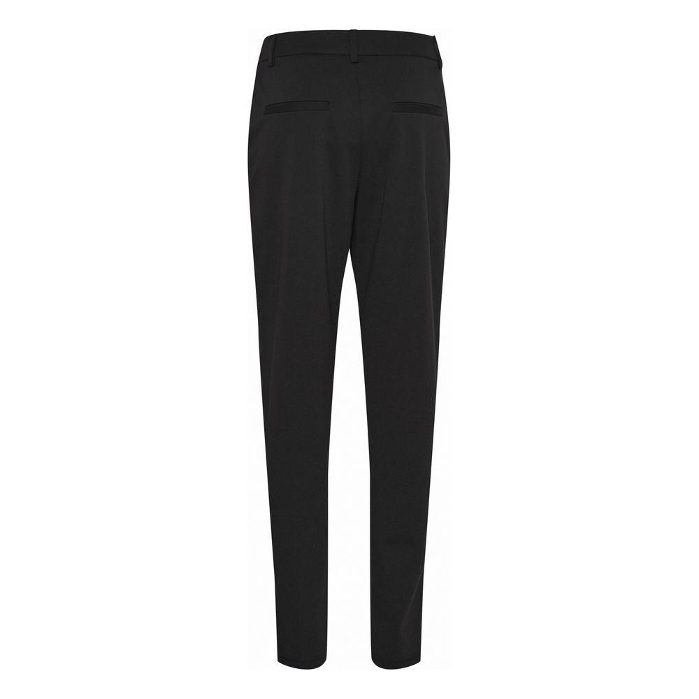ICHI Black Recycled Polyester Jeans & Pant ICHI Dark Slate Gray