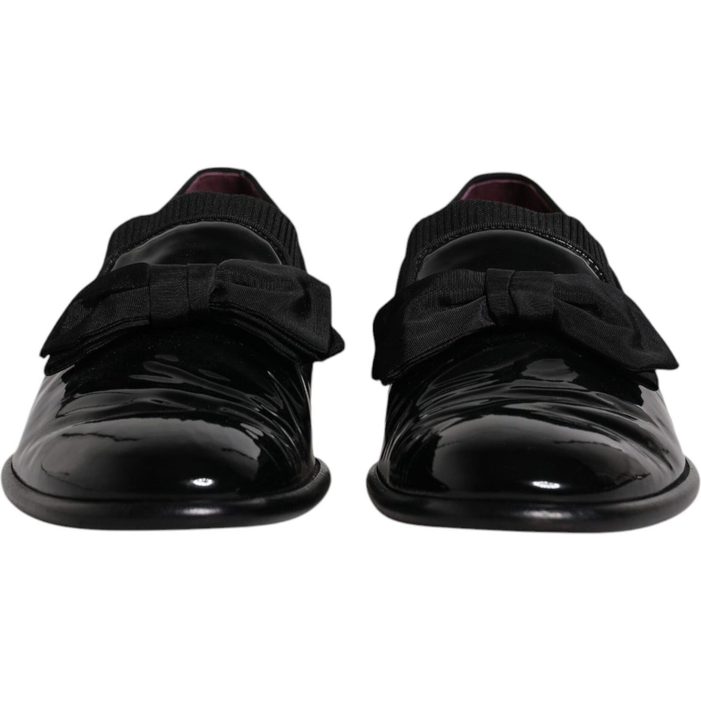 Dolce & Gabbana Black Leather Loafers Men Formal Dress Shoes Dolce & Gabbana Black