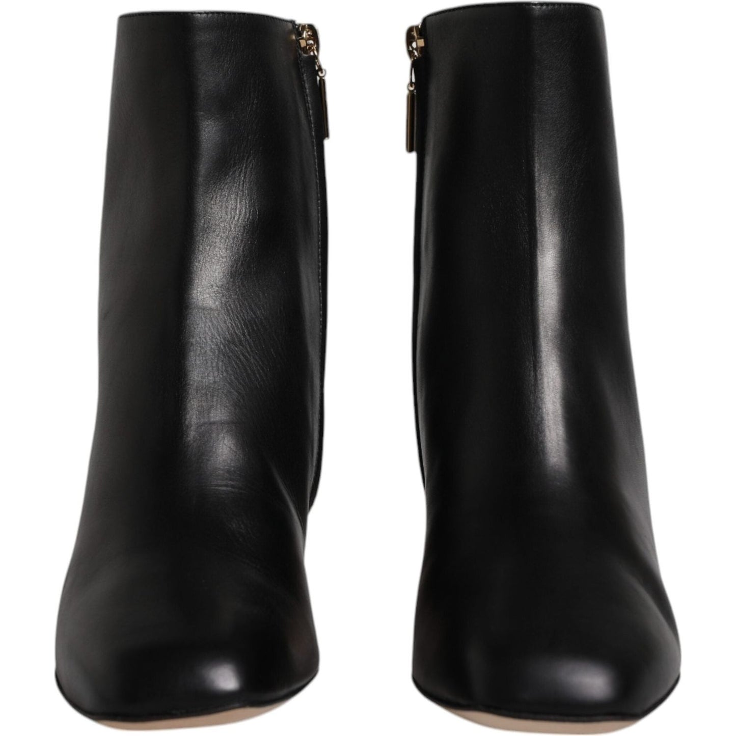 Dolce & Gabbana Black Jackie Leather Mid Calf Boots Shoes Dolce & Gabbana Black