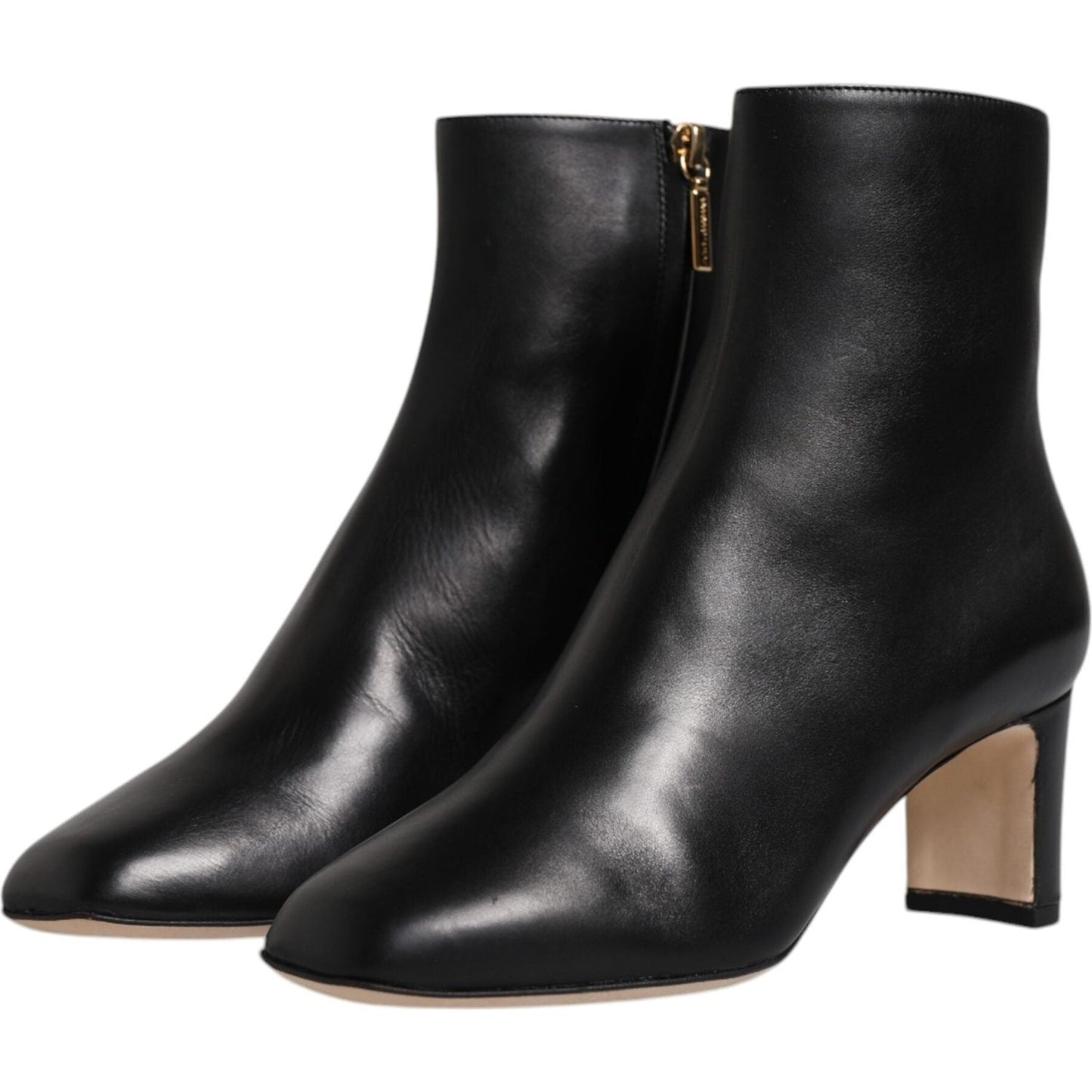 Dolce & Gabbana Black Jackie Leather Mid Calf Boots Shoes Dolce & Gabbana Black