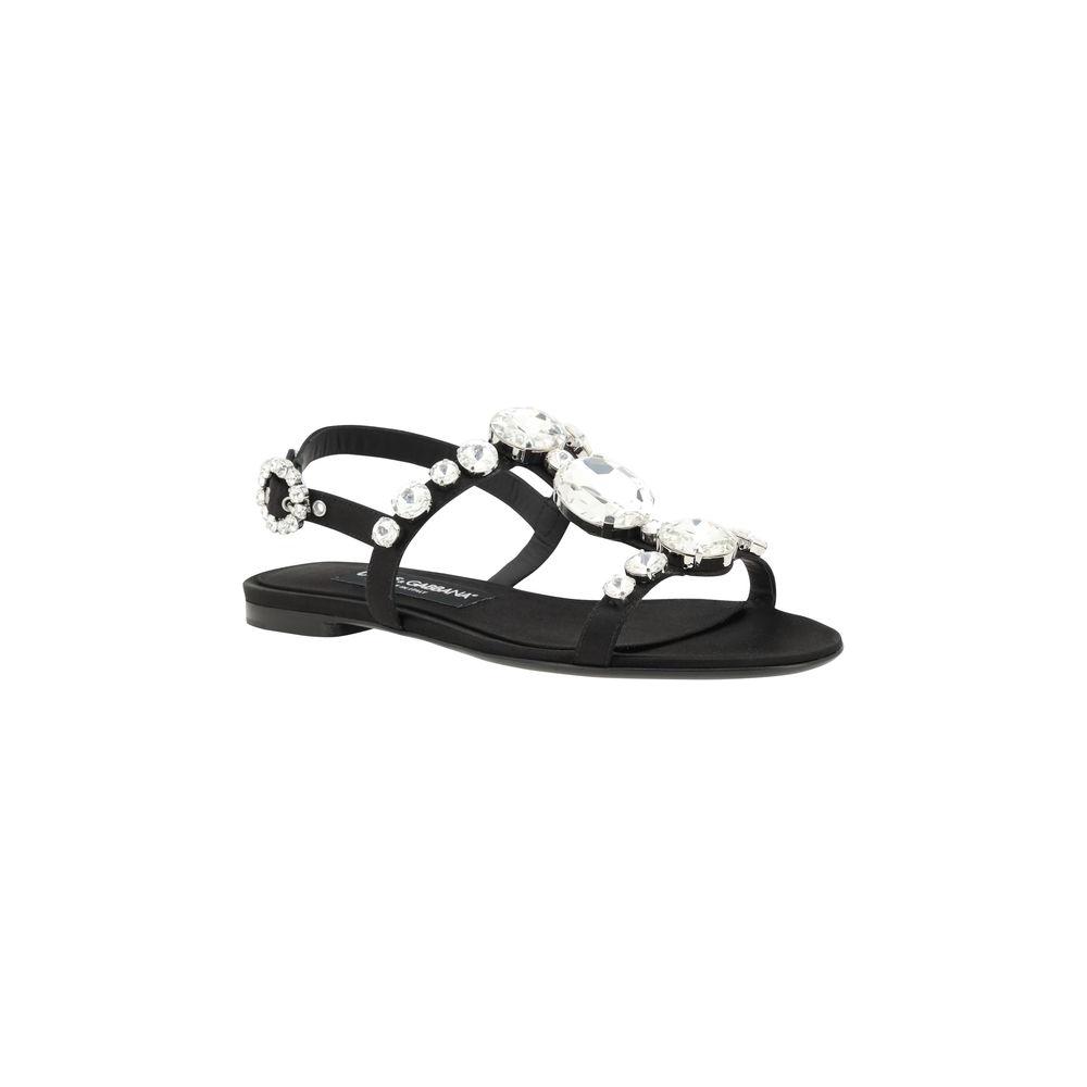 Dolce & Gabbana Jeweled Sandals Dolce & Gabbana Light Gray