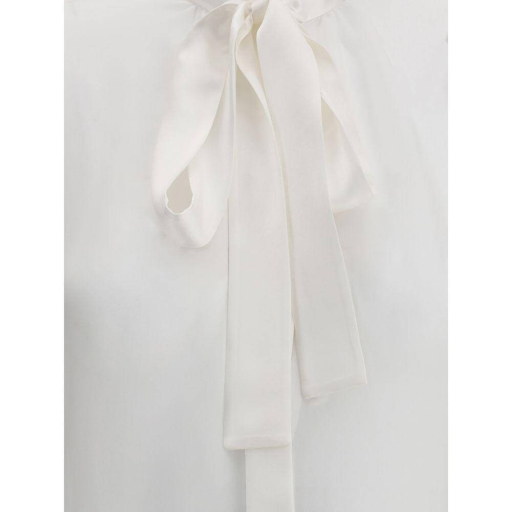 Dolce & Gabbana Silk chiffon Shirt Dolce & Gabbana Light Gray