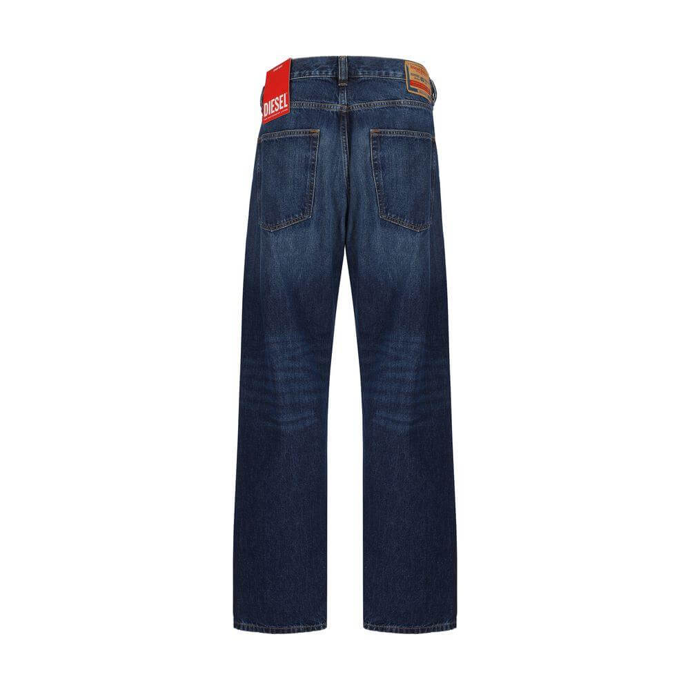 Back view of Diesel 2010 D-Macs Jeans with leather patch, five-pocket design, and waistband loops.