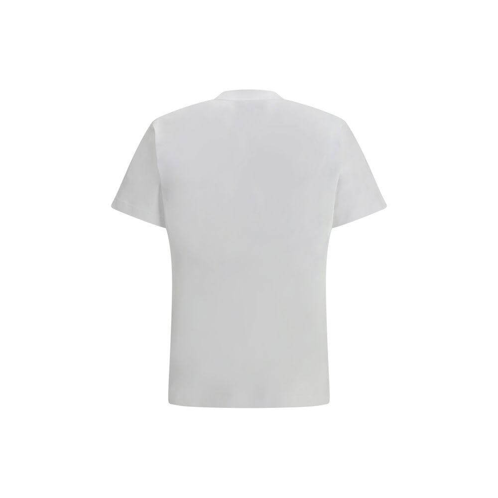 Back view of white Moschino Logoed T-Shirt, featuring a timeless design ideal for casual sophistication.