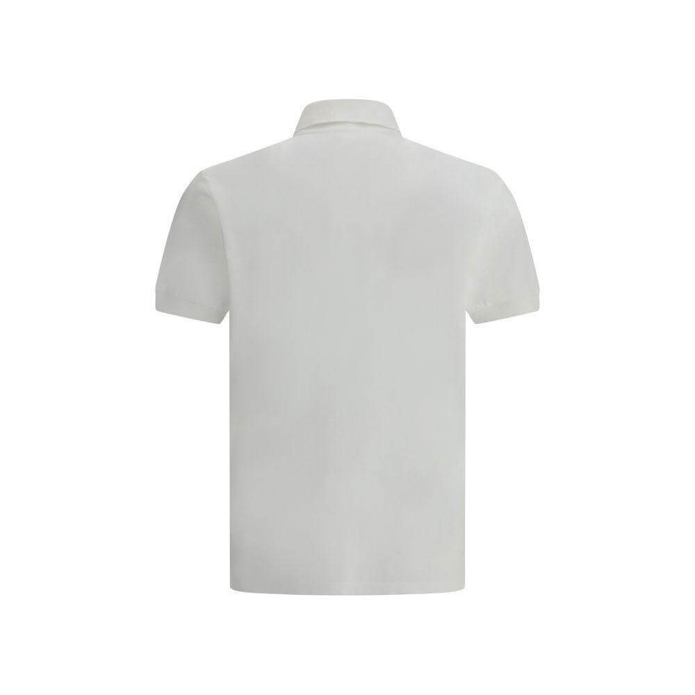 Back view of Dsquared² Tennis Polo Shirt in white cotton with a classic collar and short sleeves.