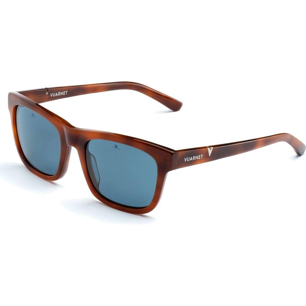 Vuarnet brown acetate sunglasses with blue polarized lenses, model VL20020003062, 52/21/145mm, made in France, Alpine Vision.