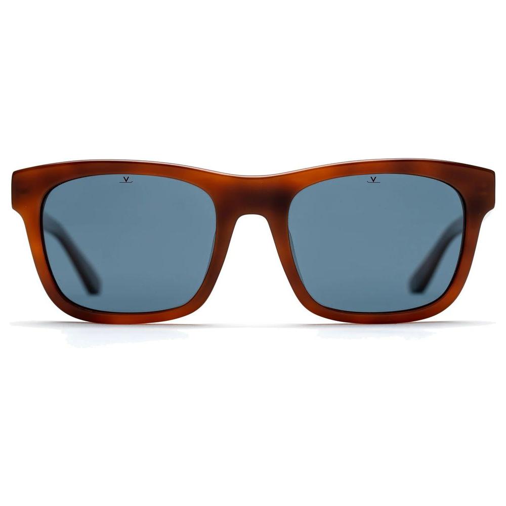 Vuarnet brown acetate sunglasses with blue polarized lenses, VL2002 model, made in France, for women, size 52/21/145 mm.
