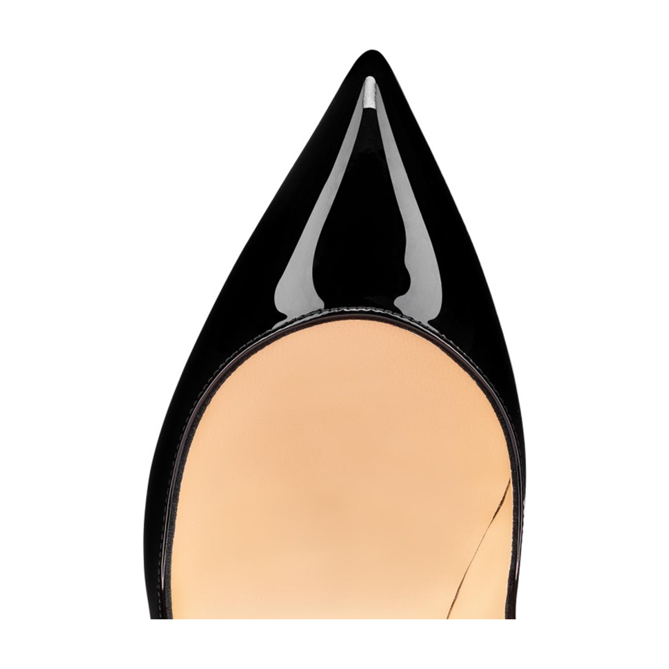 Christian Louboutin Black Patent Leather Hot Chick Pumps 100 Christian Louboutin Tan