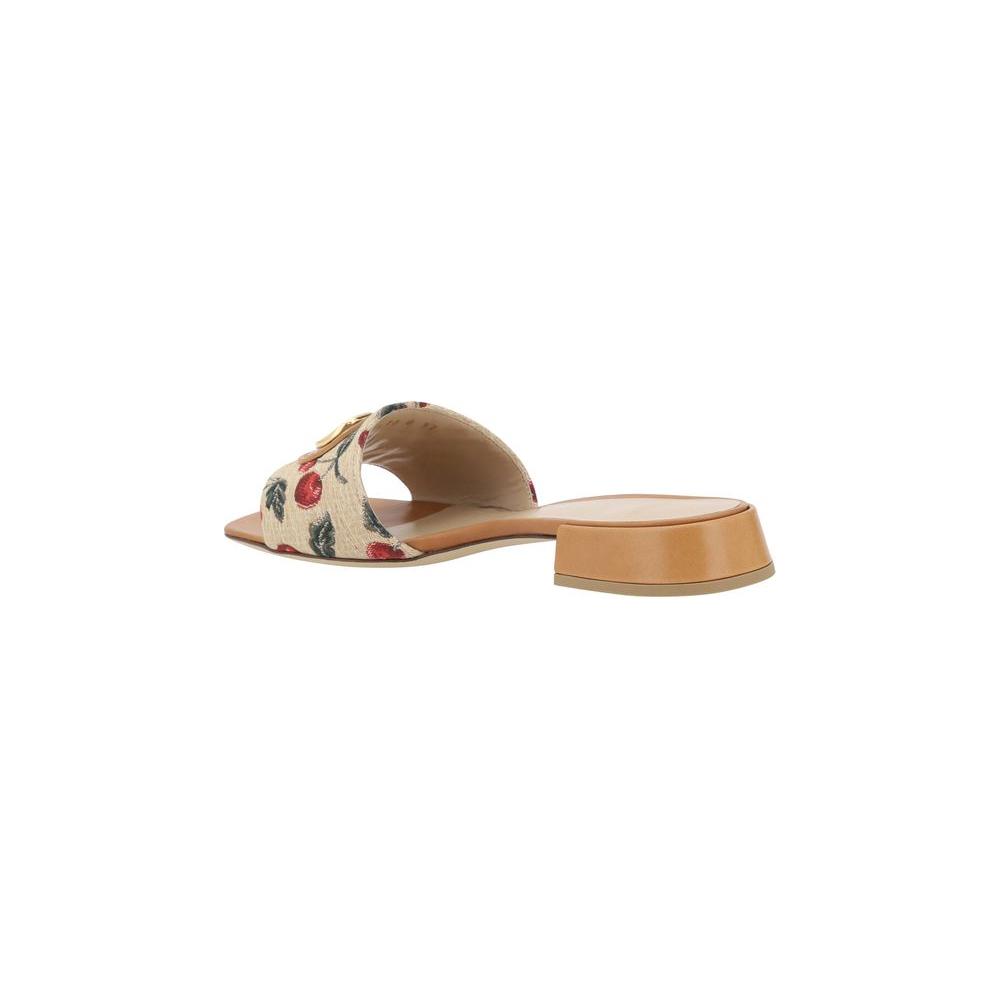 Valentino Garavani Cherry jacquard fabric Sandals Valentino Garavani Rosy Brown
