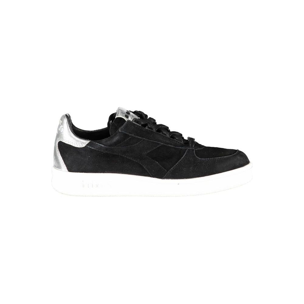Diadora Black Leather Women Sneaker Diadora Black