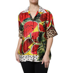 Dolce & Gabbana Multicolor Watermelon Collared Shirt Top TSH90092-38
