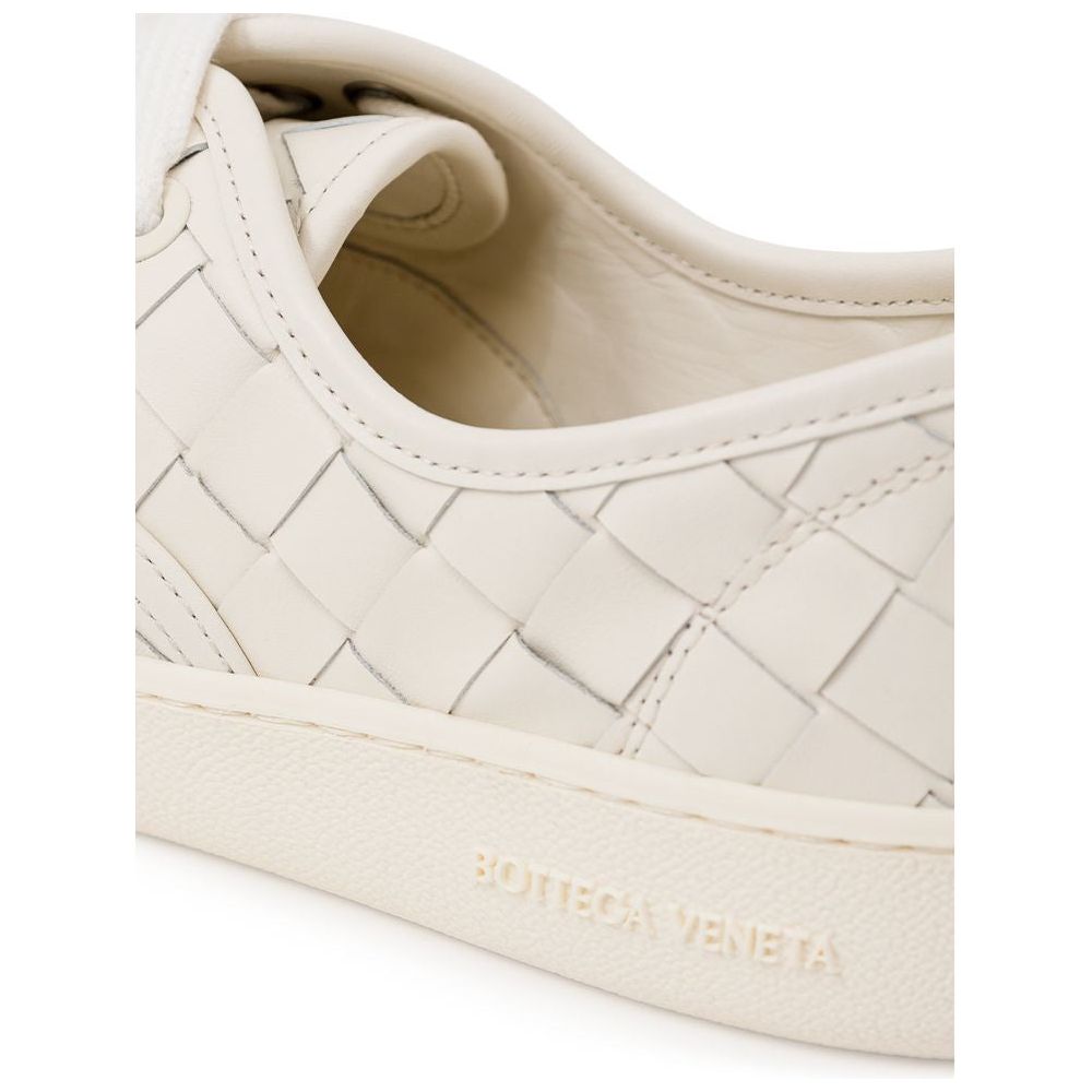 Bottega Veneta White Leather Sneaker Bottega Veneta Light Gray