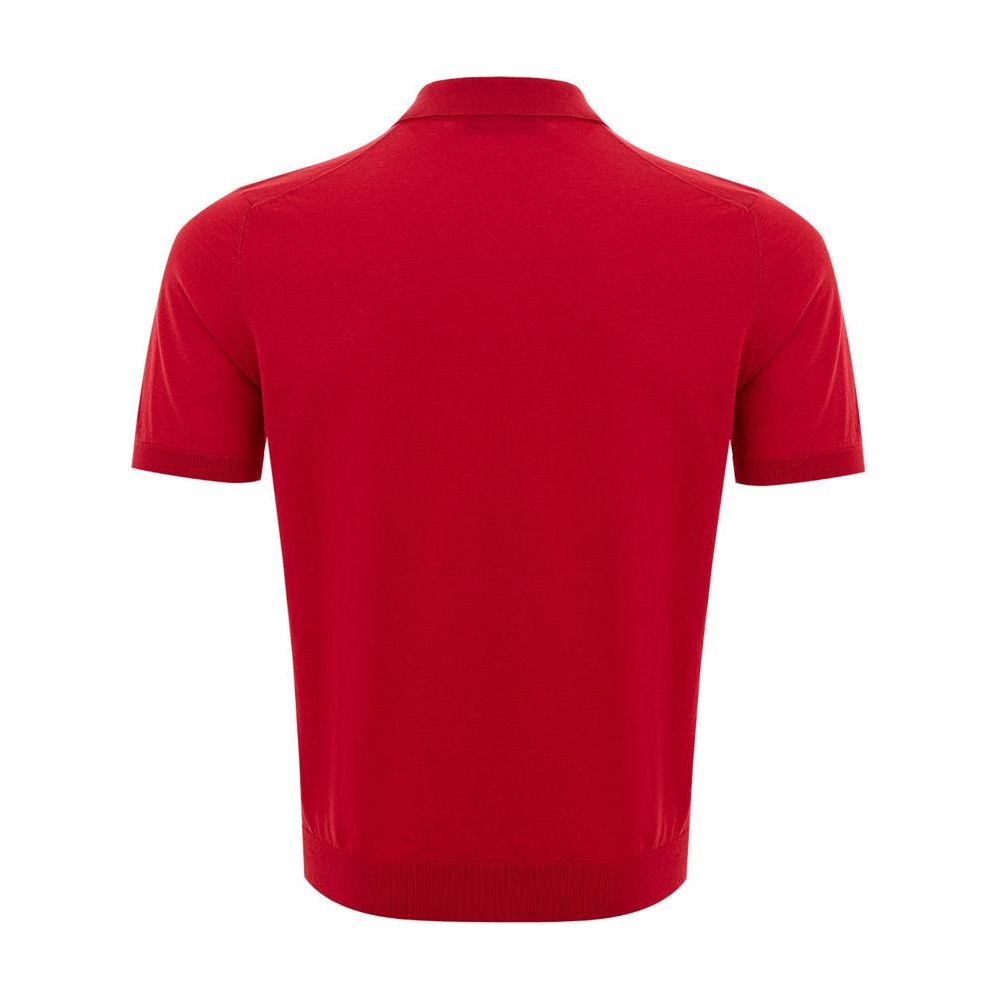 Gran Sasso Elegant Italian Cotton Polo Shirt in Vibrant Red Gran Sasso Firebrick