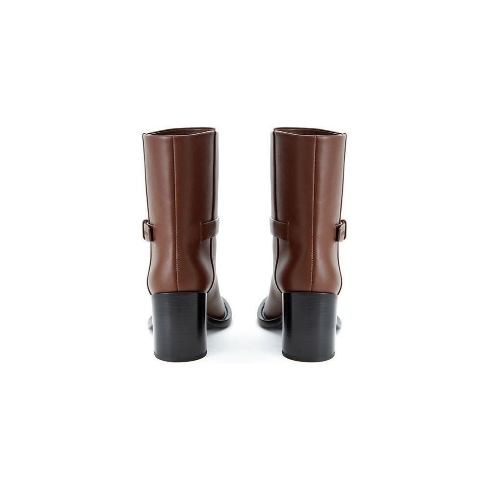 Burberry Brown Leather Boot Burberry Dark Slate Gray