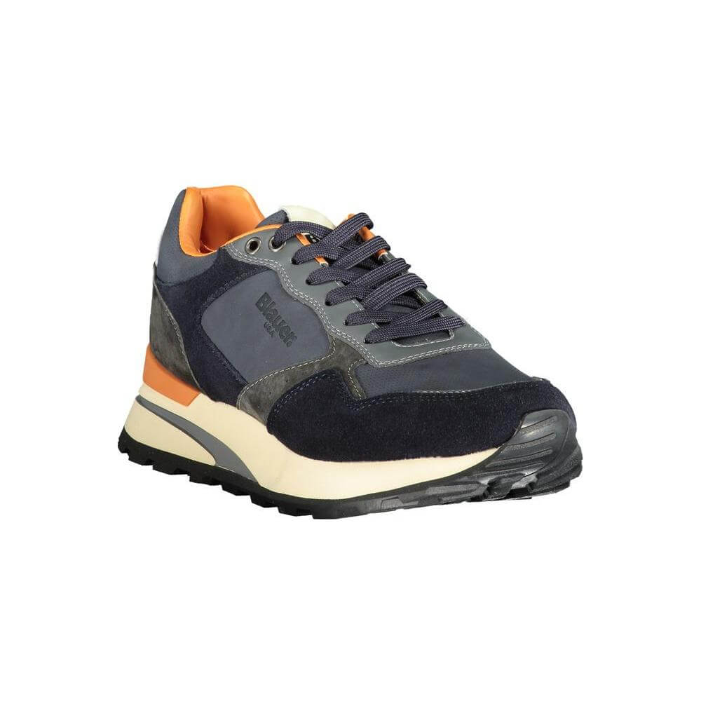 Blauer Blue Polyethylene Men's Sneaker with contrasting details and removable footbed for custom comfort