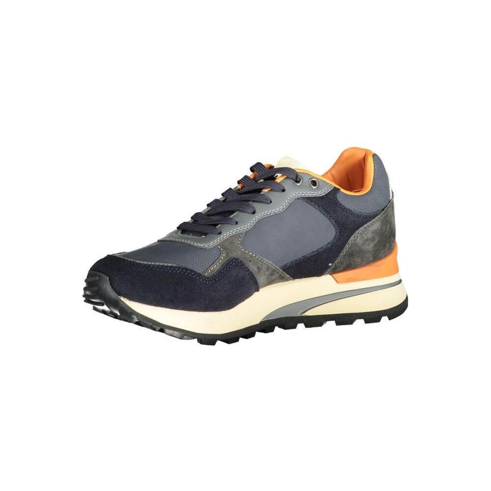 Blauer blue and grey polyethylene men's sneaker with contrasting details and removable footbed for style and comfort.