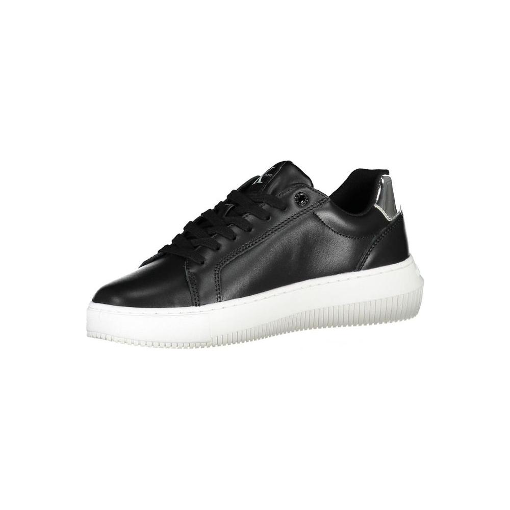 Calvin Klein Black Leather Women Sneaker Calvin Klein Beige
