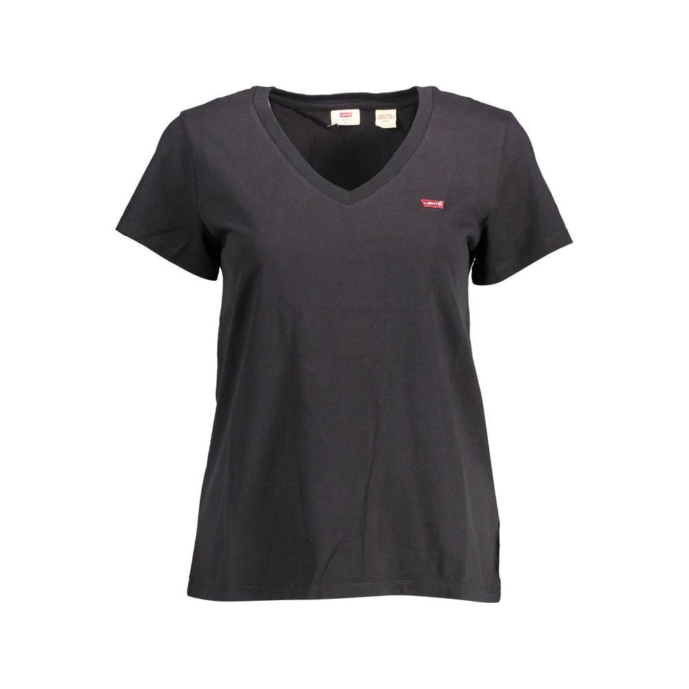 Levi's Black Cotton Women Top Levi's Dark Slate Gray