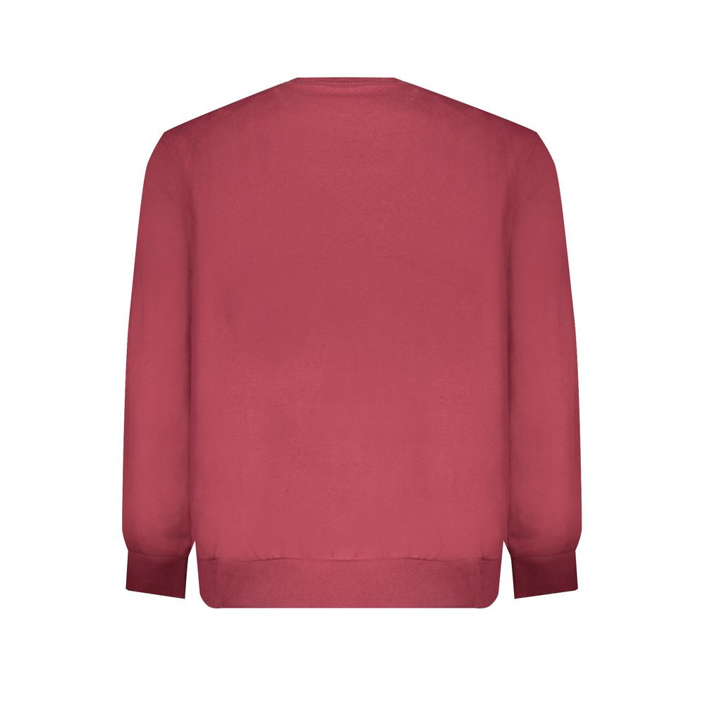 Harmont & Blaine red cotton sweater, long sleeve, crew neck, with embroidery and logo.