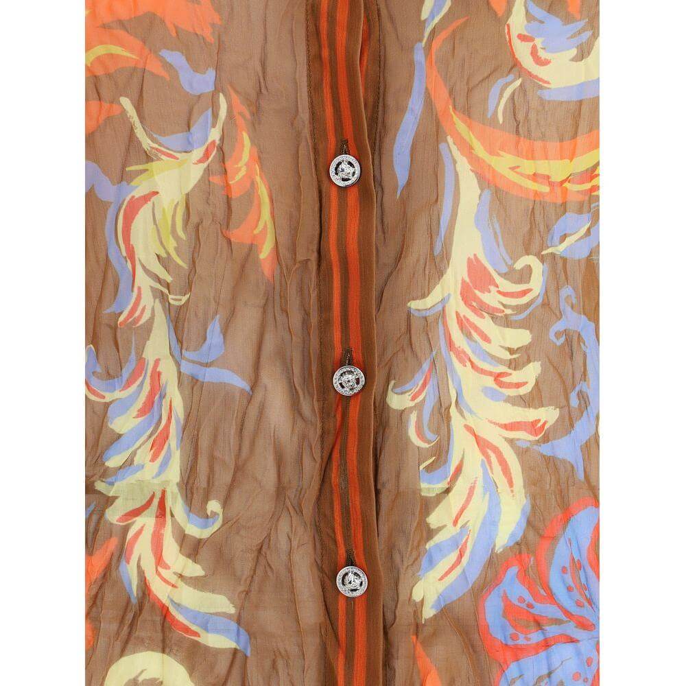 Versace Barocco silk crepe Shirt Versace Rosy Brown