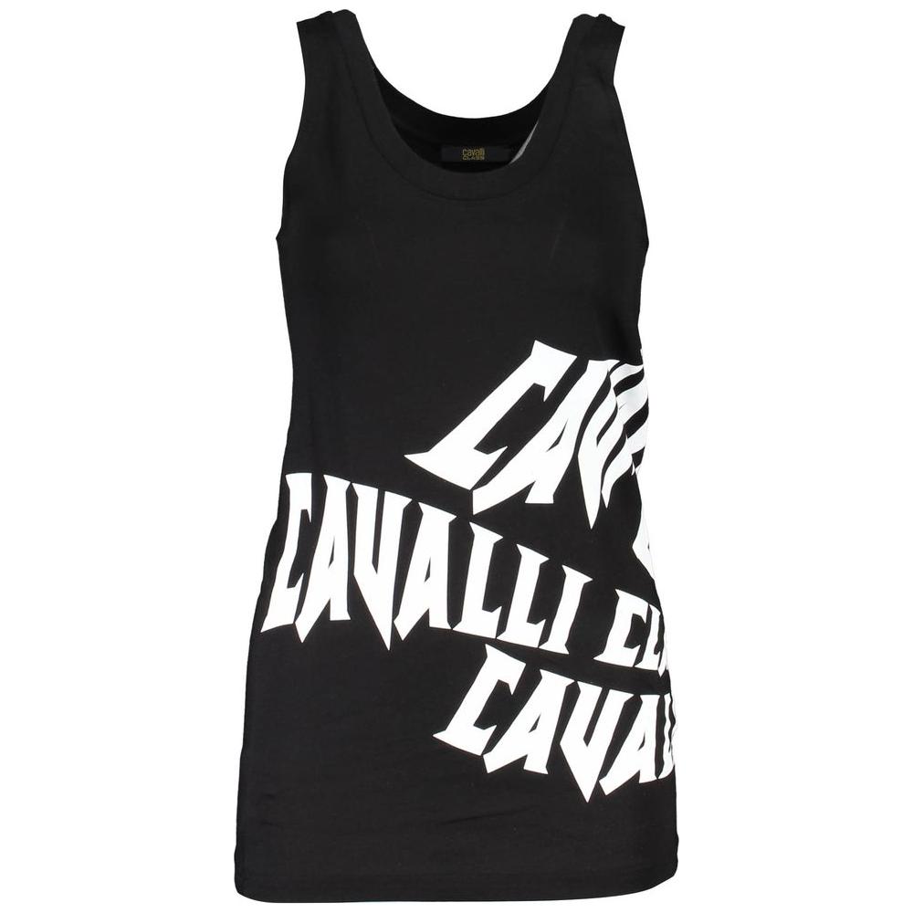 Cavalli Class Black Cotton Women Top Cavalli Class Black