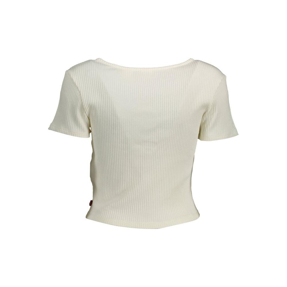 Levi's White Cotton Women Top Levi's Light Gray