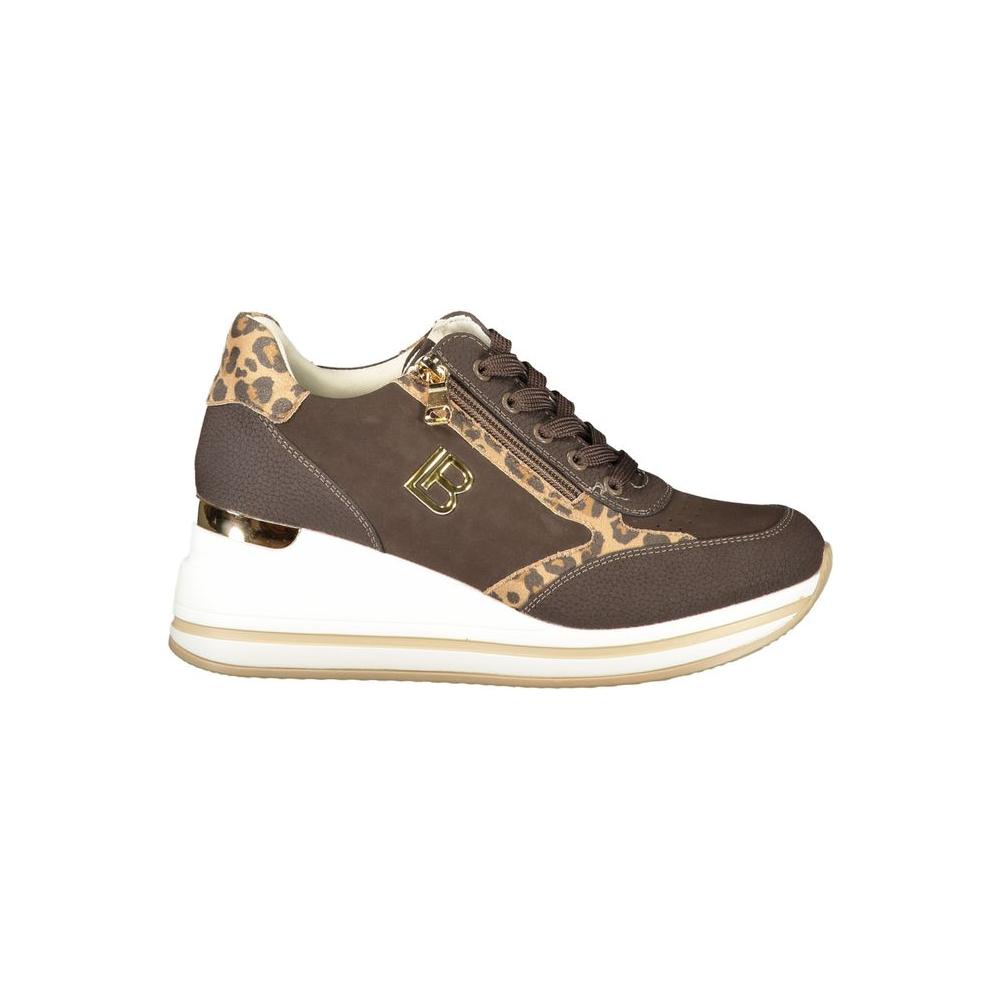 Laura Biagiotti Brown Polyester Women Sneaker Laura Biagiotti Dim Gray
