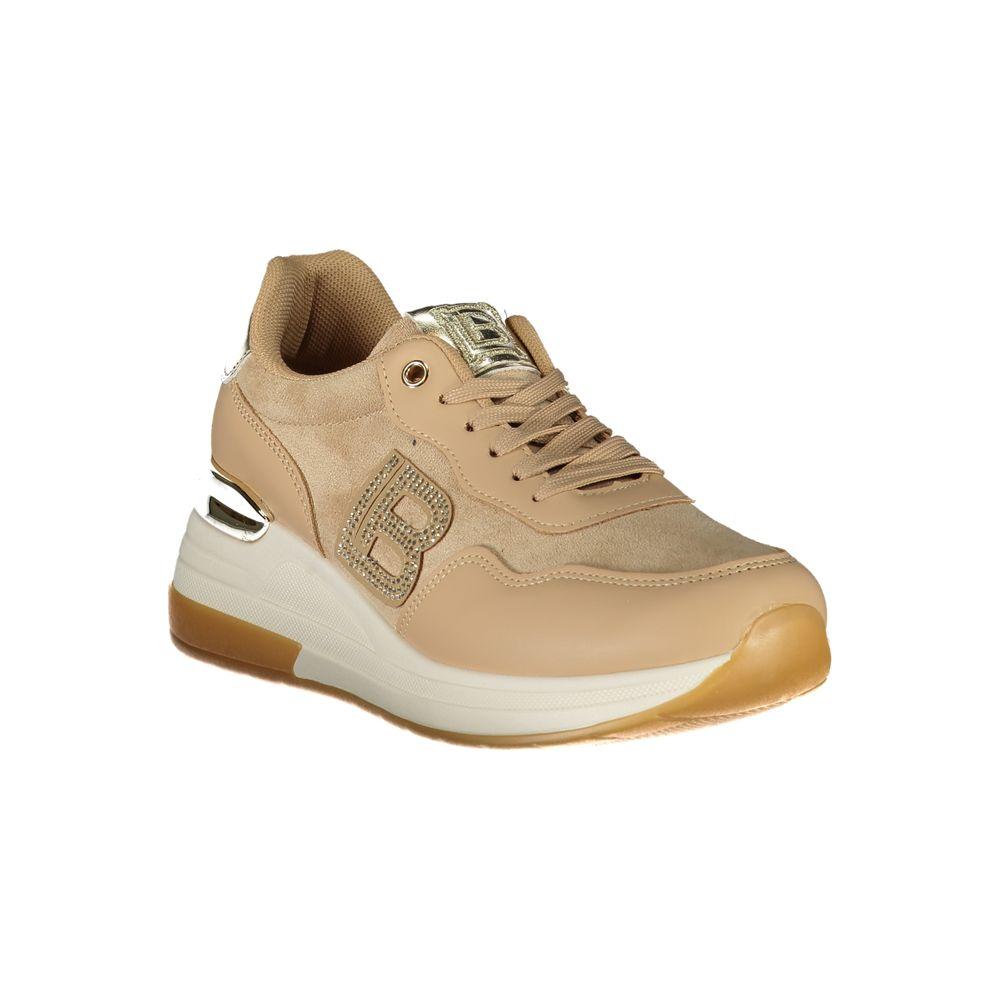 Laura Biagiotti Beige Polyester Women Sneaker Laura Biagiotti Rosy Brown
