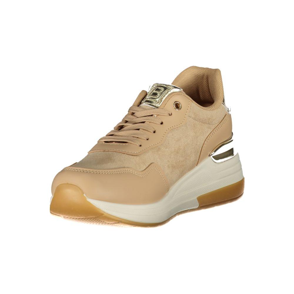 Laura Biagiotti Beige Polyester Women Sneaker Laura Biagiotti Rosy Brown