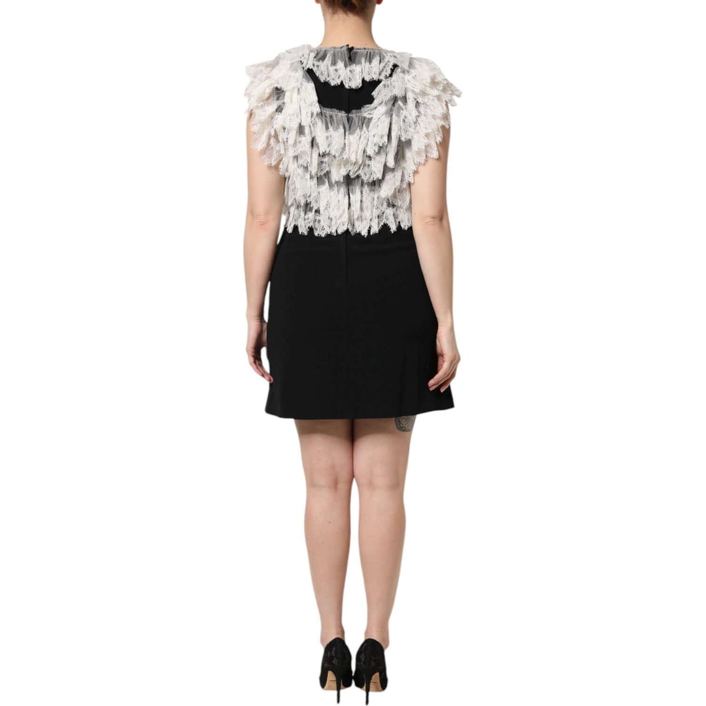 Dolce & Gabbana Black Fashion Devotion Embellish Mini Dress