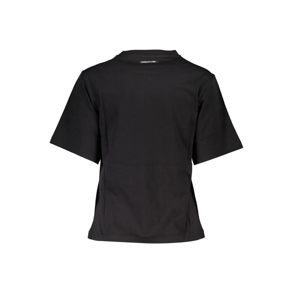 Cavalli Class Black Cotton Women T-Shirt