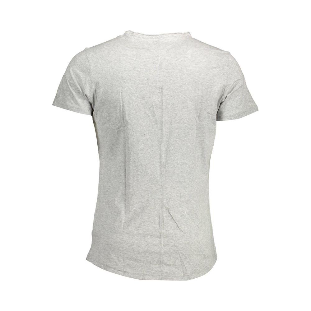 Tommy Hilfiger Gray Cotton Men T-Shirt