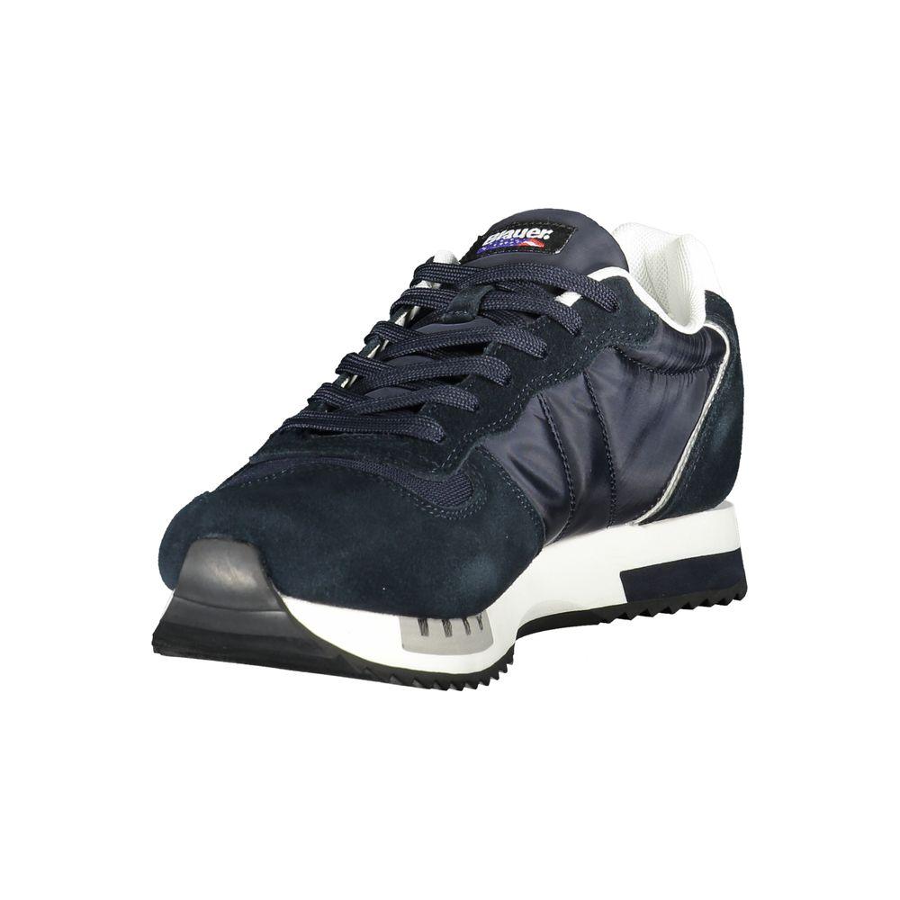 Blauer blue polyester men's sneaker with contrast laces and dynamic details for stylish comfort